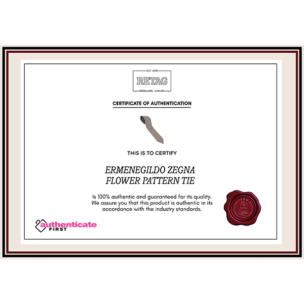Ermenegildo Zegna Flower Pattern Tie