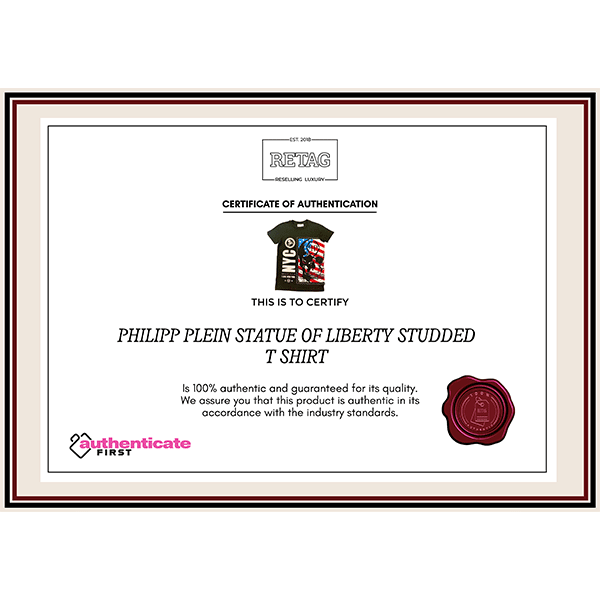 Philipp Plein Statue Of Liberty Studded T Shirt