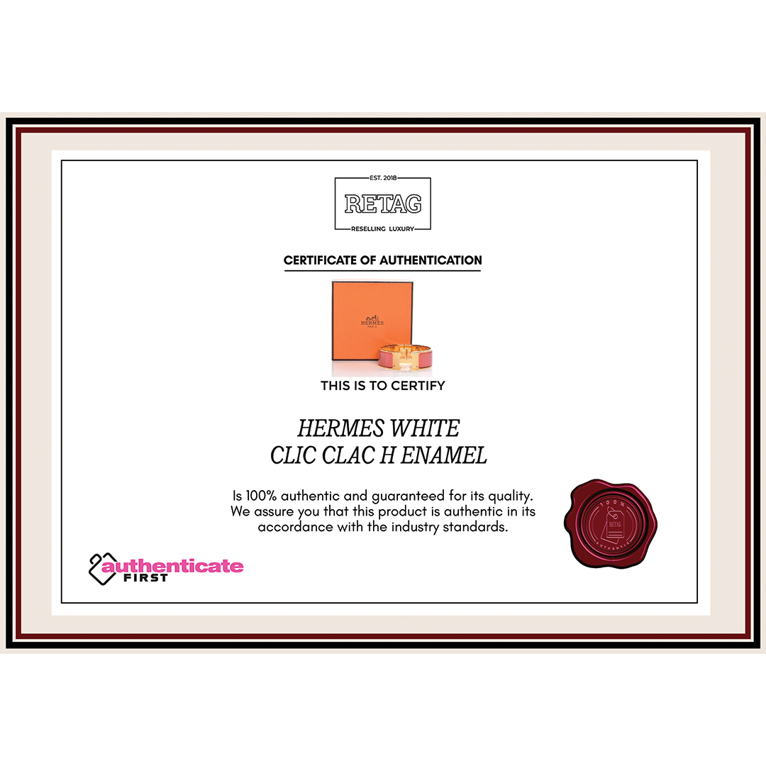 HERMES PINK CLIC CLAC H ENAMEL