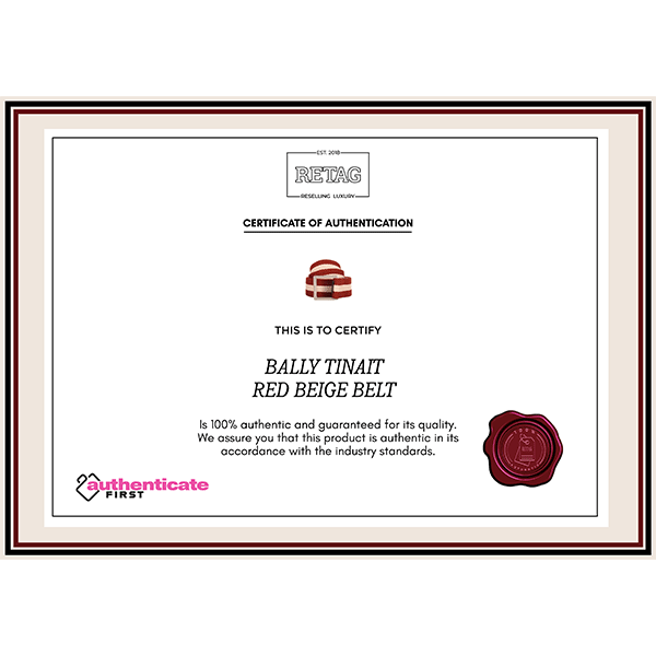 Bally Tinait Red Beige Bel