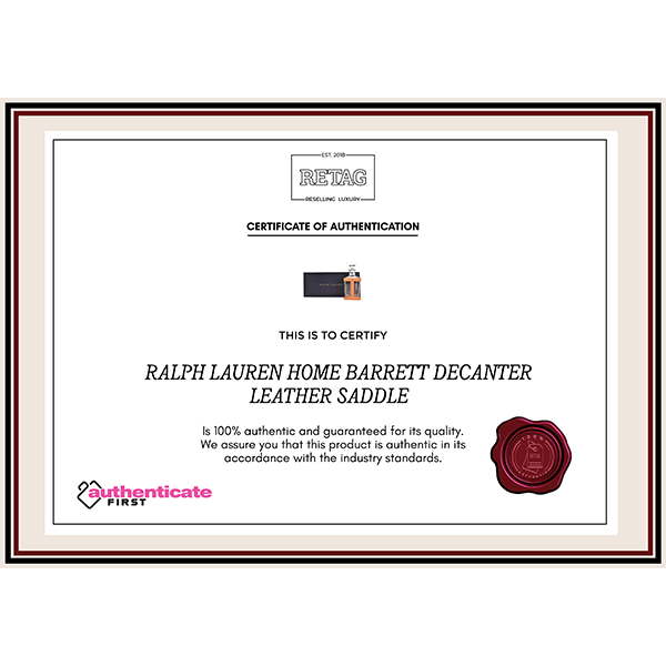 Ralph Lauren Home Barrett Decanter Leather Saddle