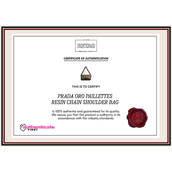 Prada Oro Paillettes Resin Chain Shoulder Bag