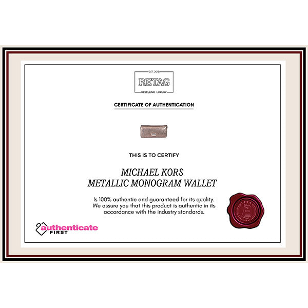 Michael Kors Metallic Monogram Wallet