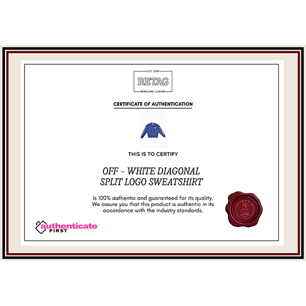 Off White Diagonal Split Logo Sweatshirt