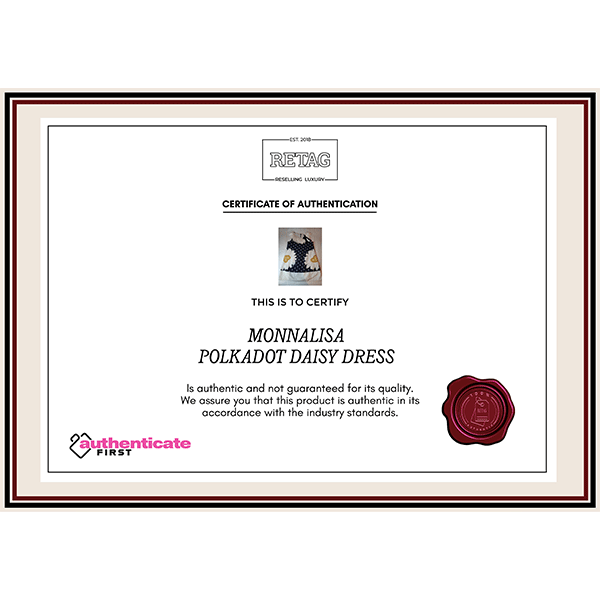 Monnalisa Polkadot Daisy Dress