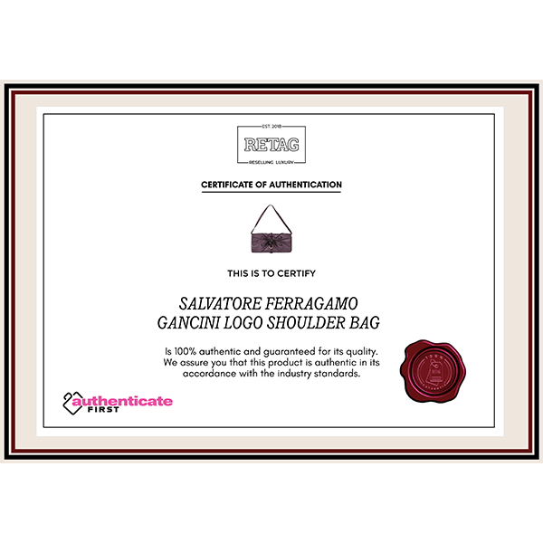 Salvatore Ferragamo Gancini Logo Shoulder Bag