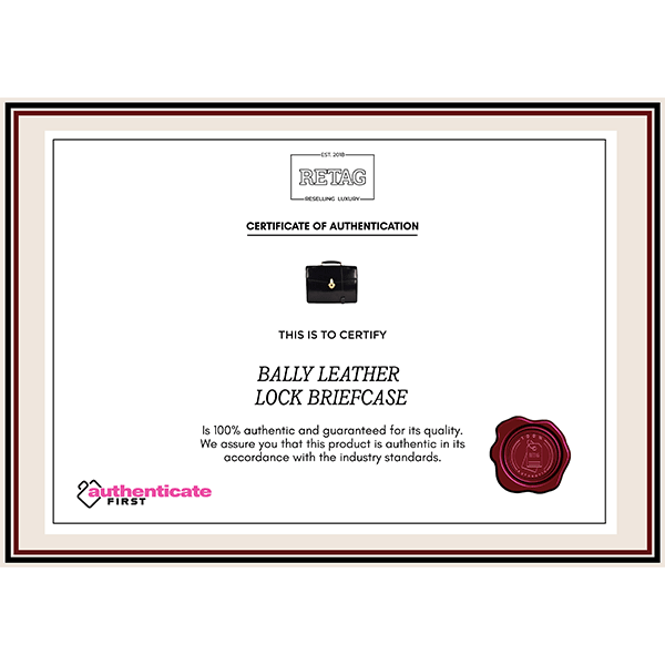 Bally Leather Lock Briefcase