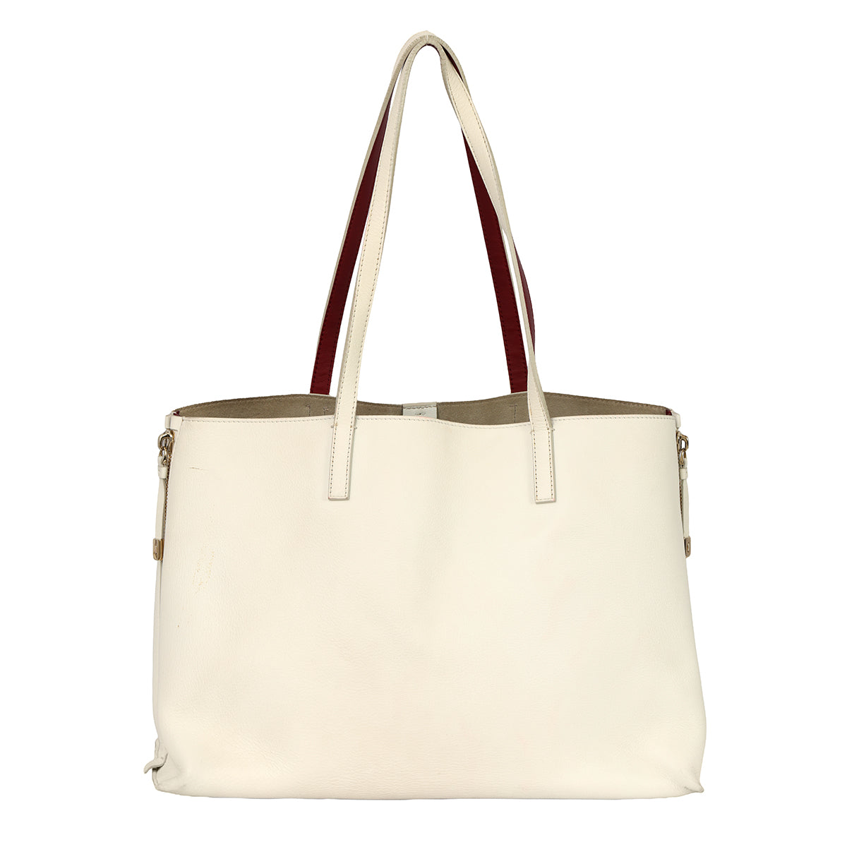 SALVATORE FERRAGAMO JET SET LARGE WHITE TOTE BAG
