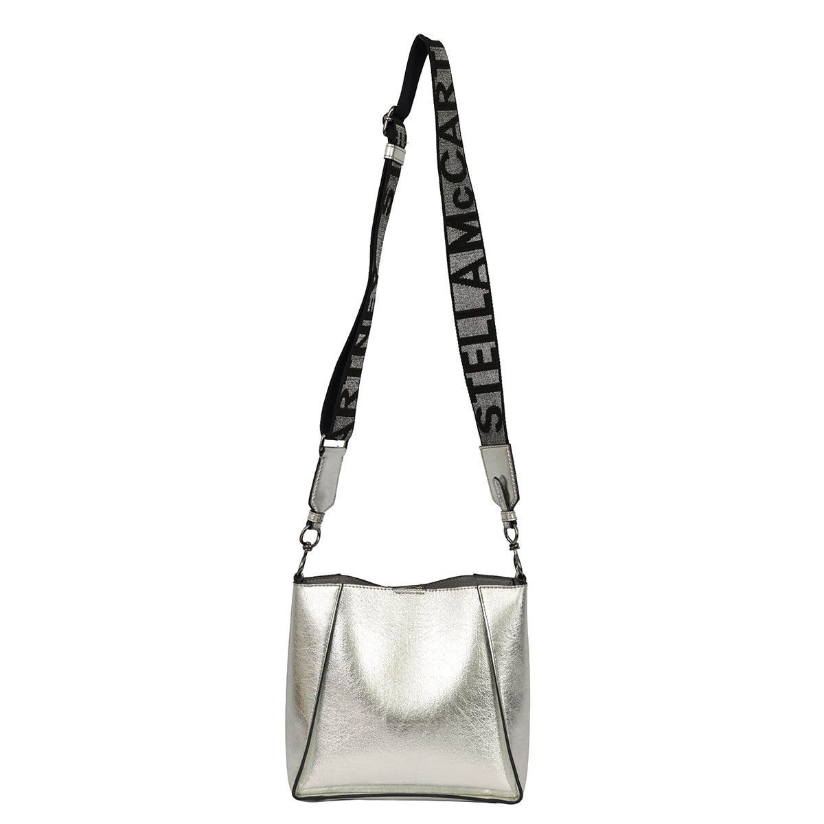 STELLA MCCARTNEY ECO METALLIC SILVER SLING BAG