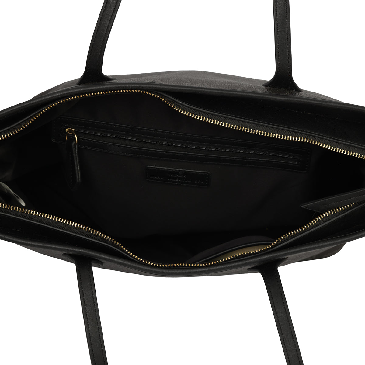 MARIO VALENTINO BLACK LIUTO LOGO TOTE BAG