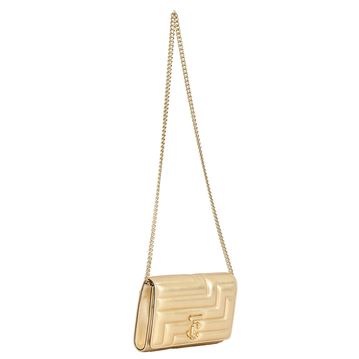 JIMMY CHOO VARENNE AVENUE GOLDEN CLUTCH