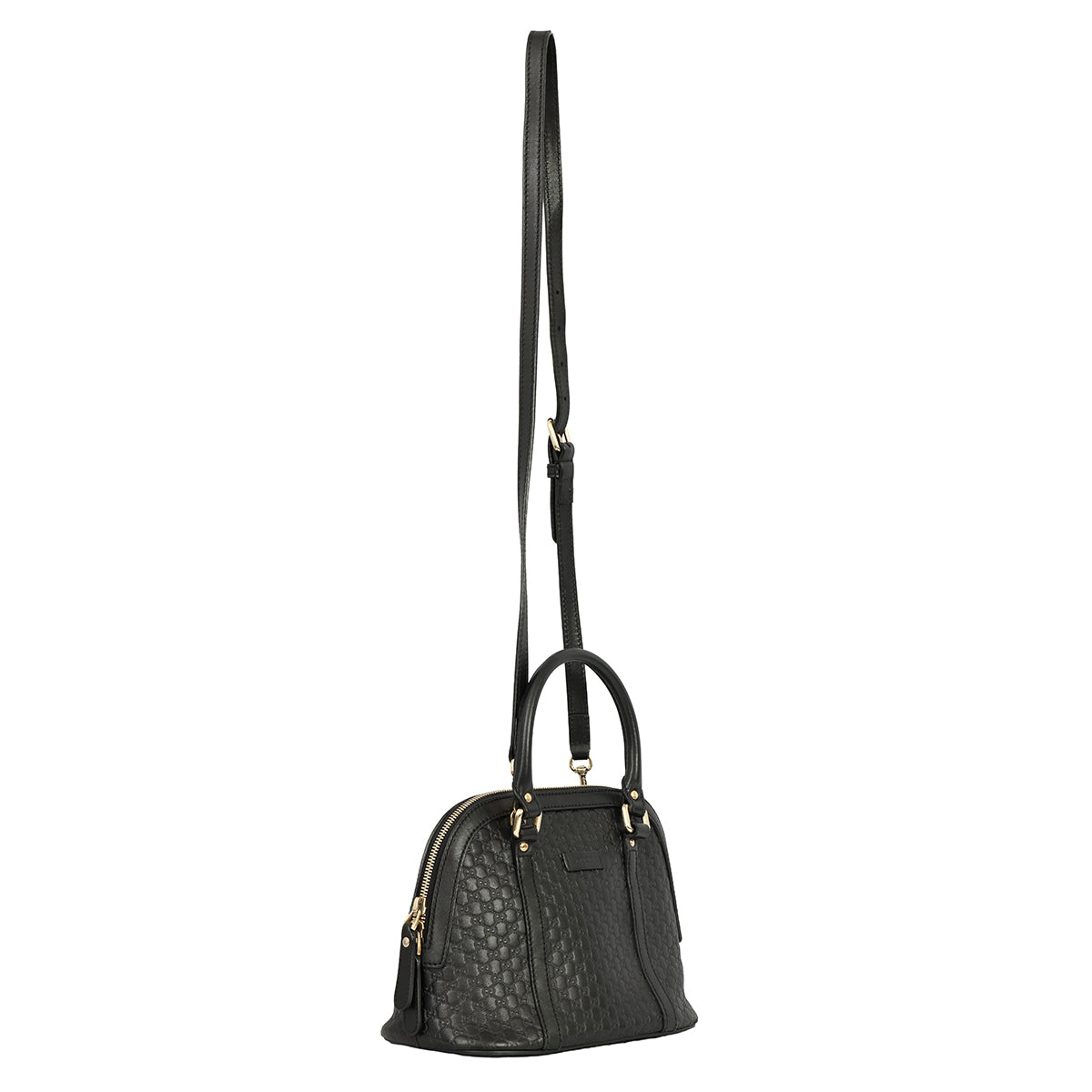 GUCCI BLACK MICROGUCCISSIMA DOME BAG