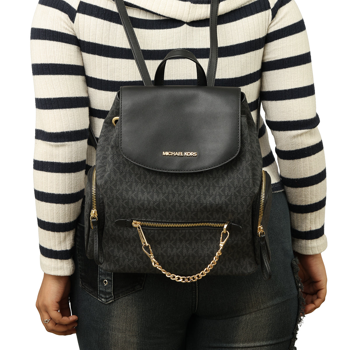 MICHAEL KORS JET SET LARGE SIGNATURE BACKPACK