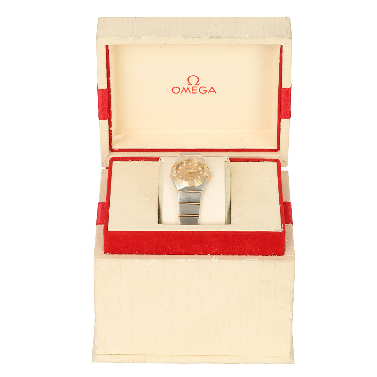 OMEGA CONSTELLATION 24MM DIAMOND QUARTZ GOLD