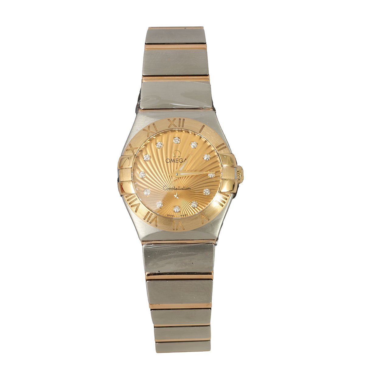 OMEGA CONSTELLATION 24MM DIAMOND QUARTZ GOLD