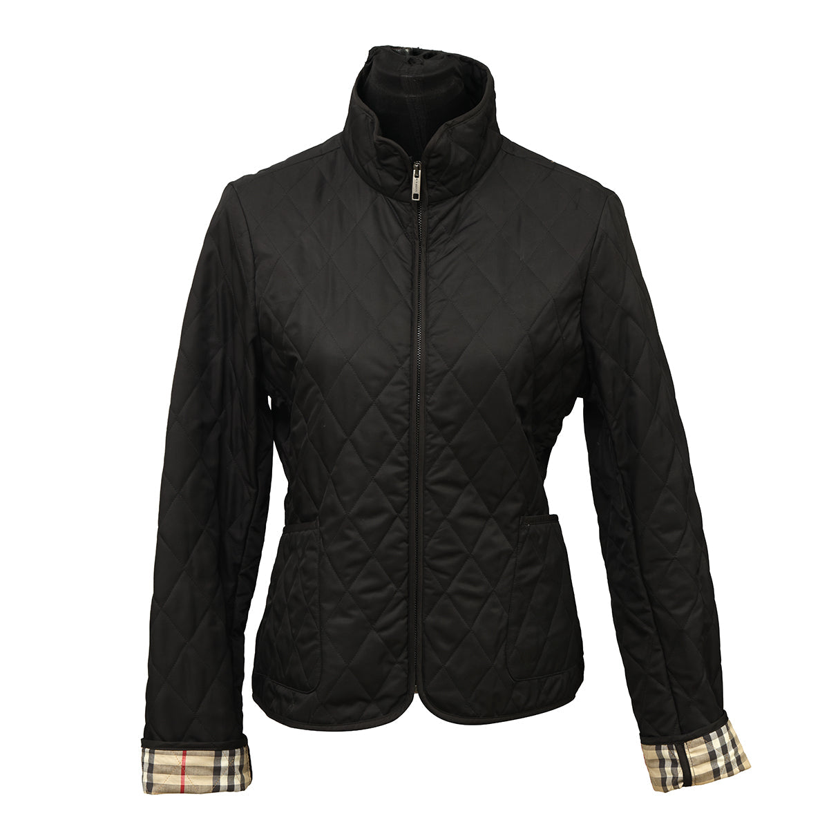 BURBERRY SIZE-XS BLACK QUILTED JACKET
