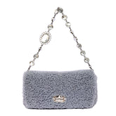 MIU MIU BIJOU STRAP CINDERELLA FUR SHOULDER BAG