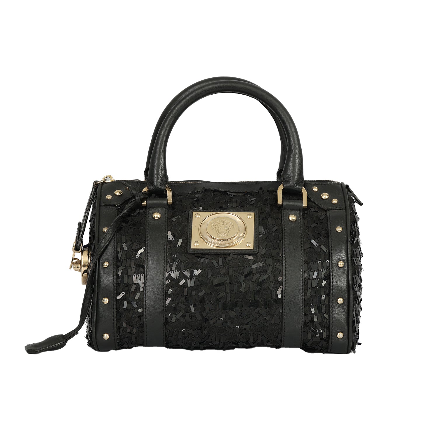 VERSACE SNAP OUT OF IT TOP HANDLE BAG