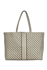 Tory Burch Geo Logo Stripe Tote Bag