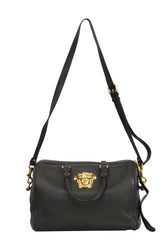 VERSACE LA MEDUSA LEATHER SATCHEL BAG