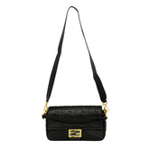 FENDI BAGUETTE 3D EMBOSSED FF MOTIF CROSSBODY BAG