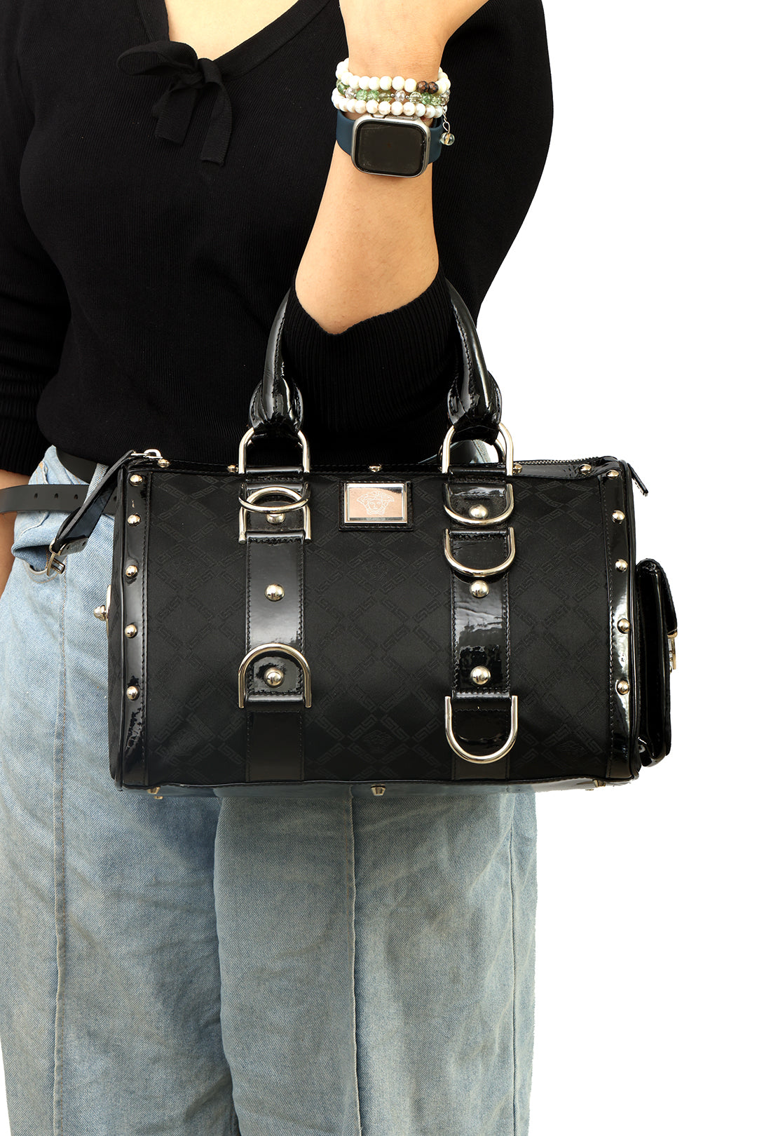 GIANNI VERSACE SNAP OUT OF IT MEDUSA HANDBAG