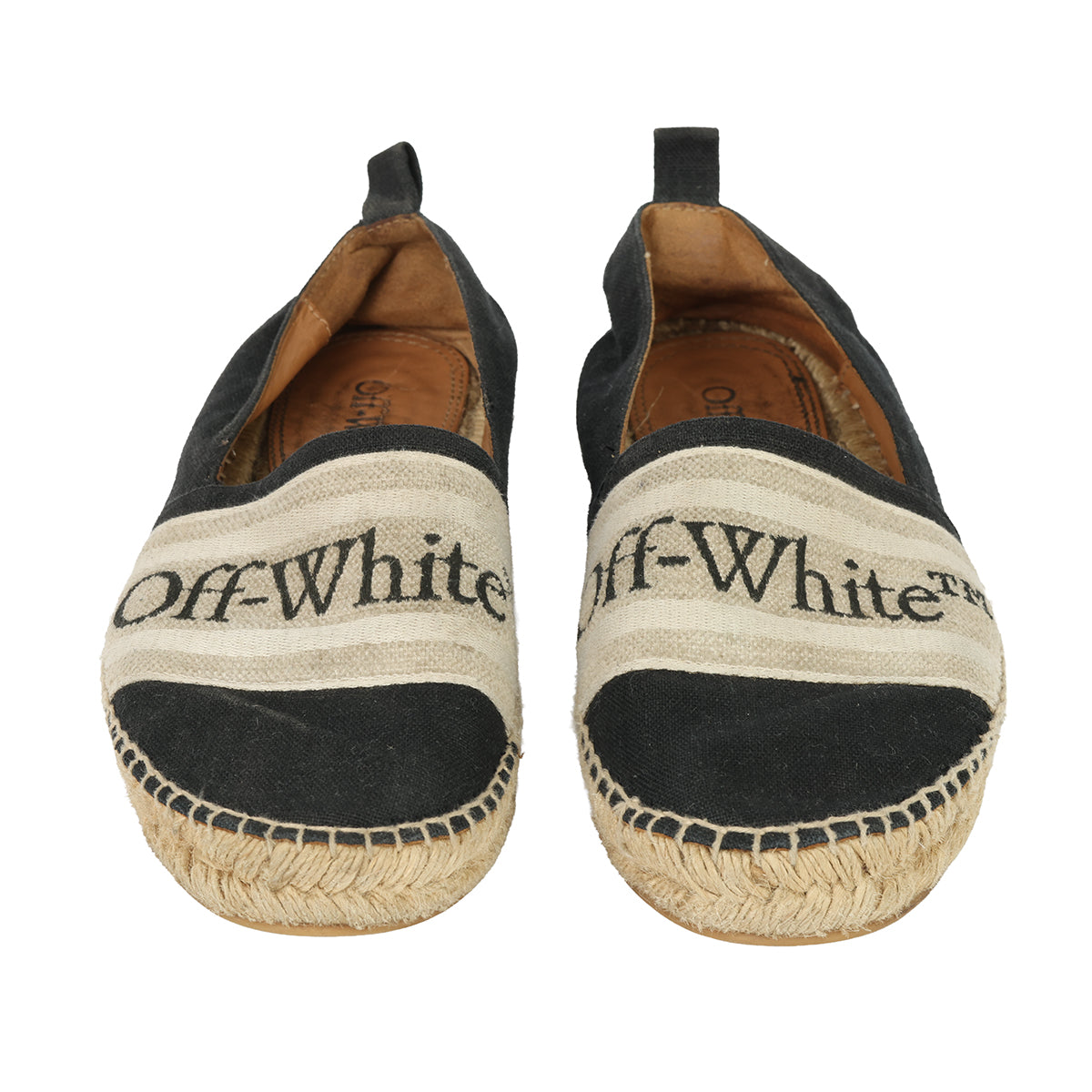 OFF WHITE SIZE: EU 37 BOOKISH LINEN ESPADRILLES