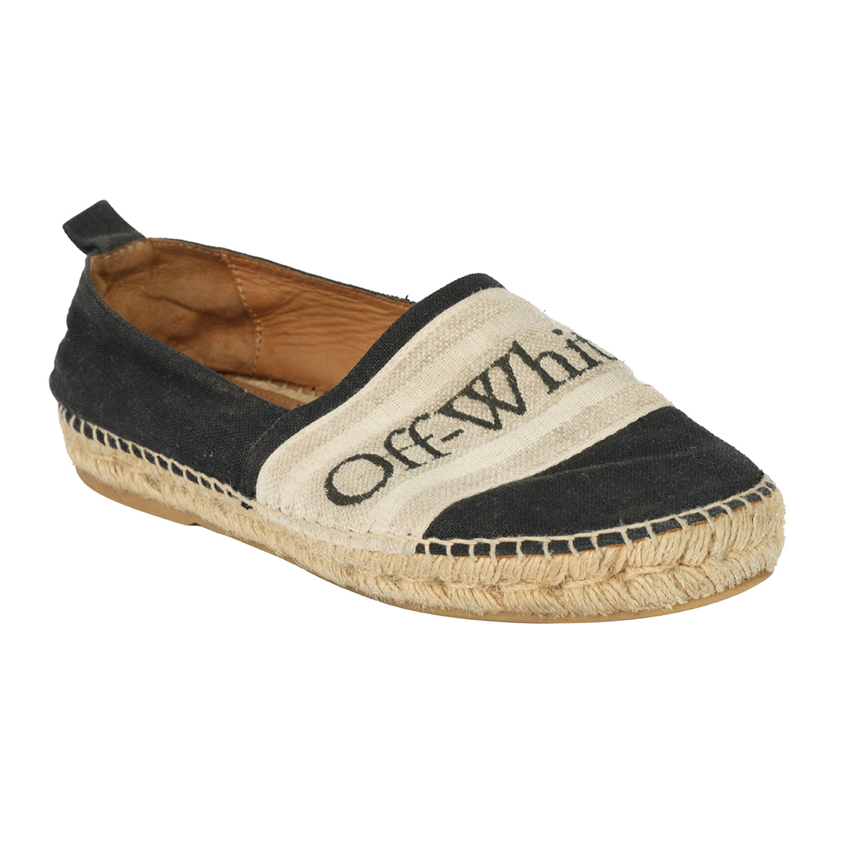 OFF WHITE SIZE: EU 37 BOOKISH LINEN ESPADRILLES