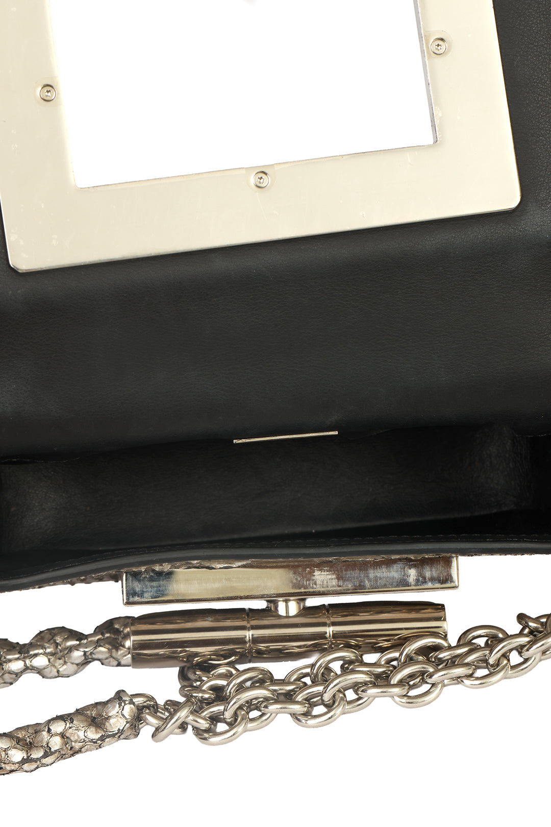 TOM FORD NATALIA METALLIC PYTHON LEATHER