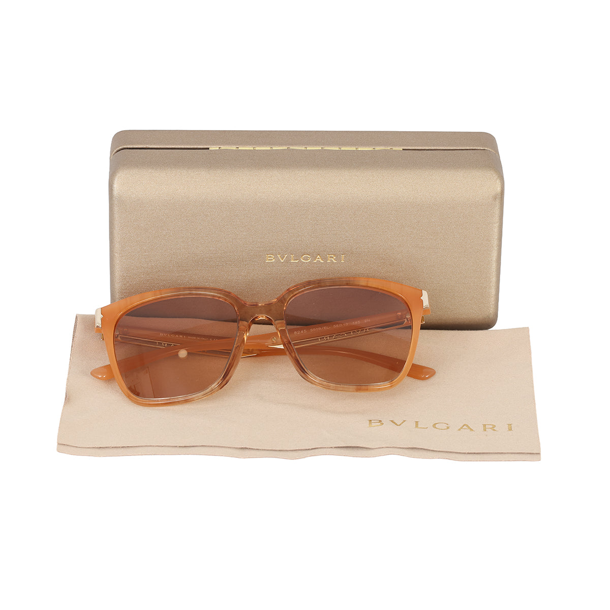 BVLGARI VOYAGE AIR ORANGE SQUARE SUNGLASSES