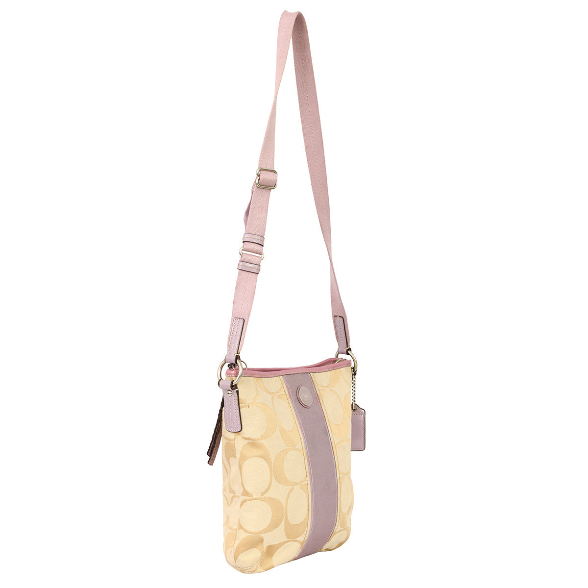 COACH SIGNATURE STRIPE CONVERTIBLE CROSSBODY BAG