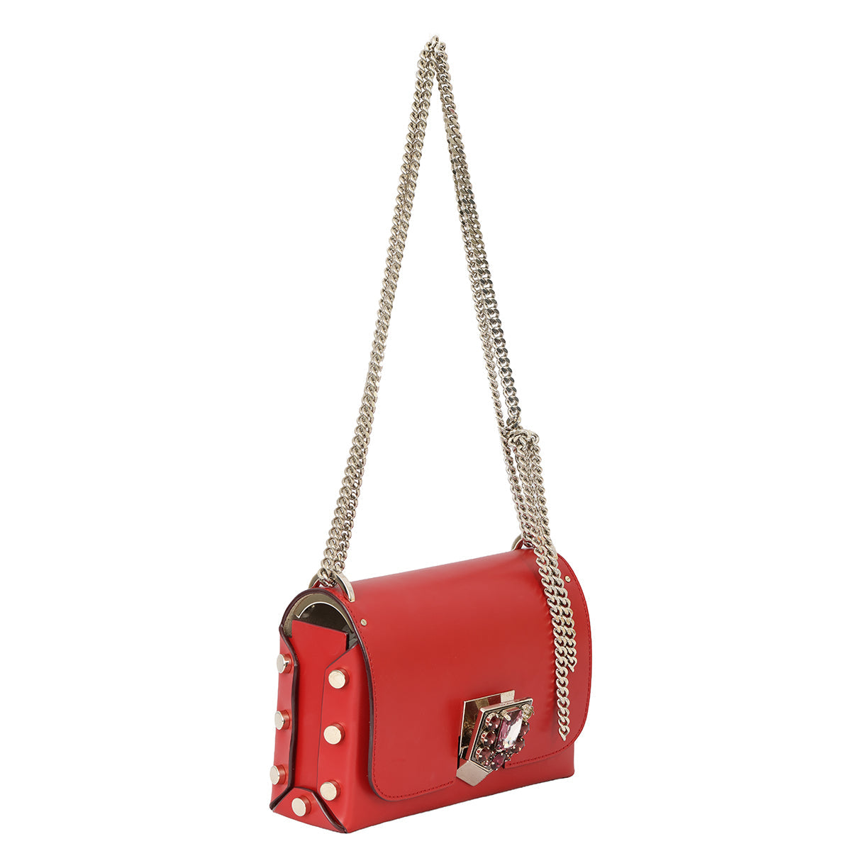 JIMMY CHOO CHAIN STRAP CONVERTIBLE HOBO SHOULDER BAG