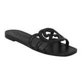 GUCCI SIZE EU 37 GG BLACK FLATS