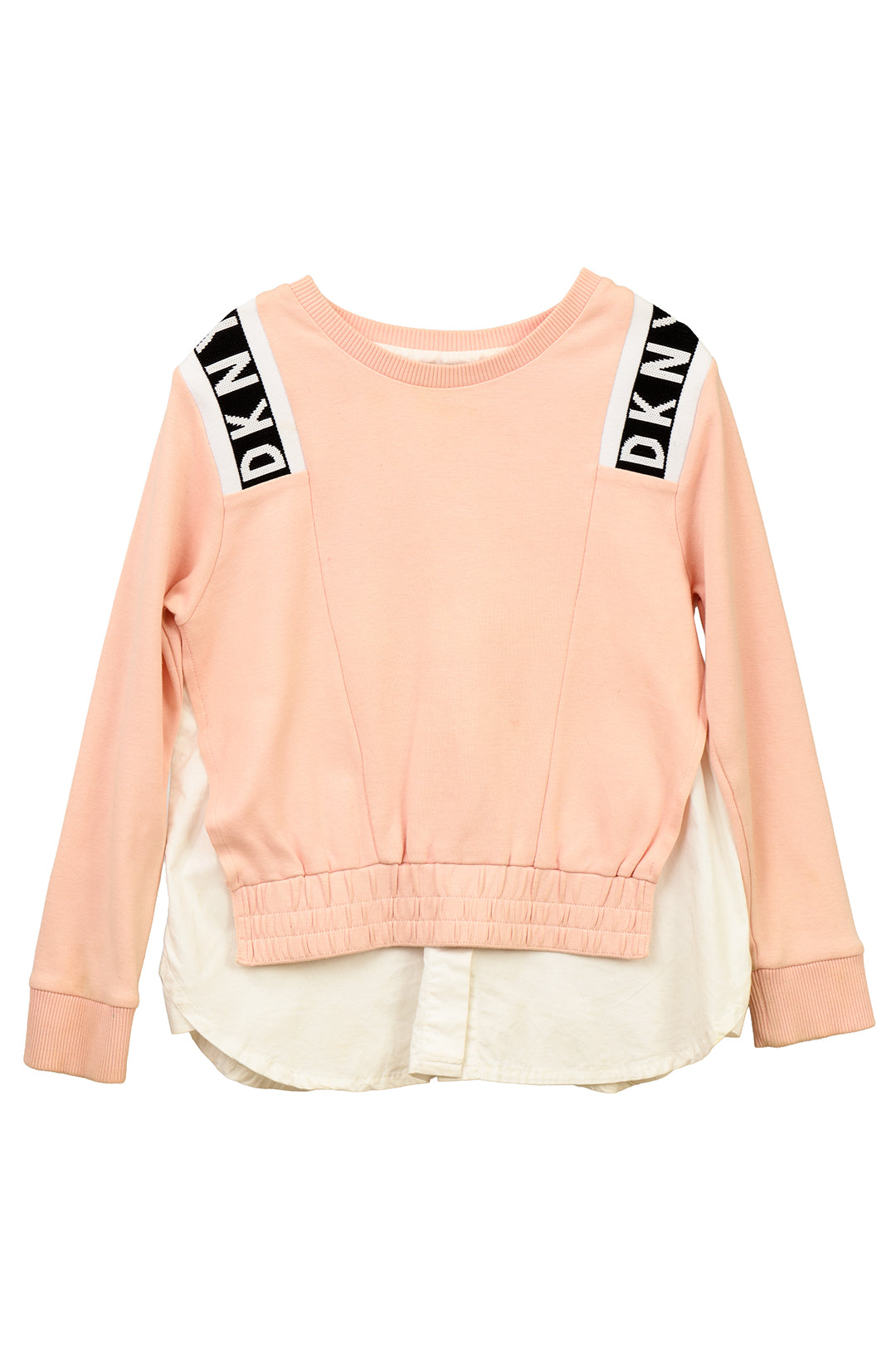 DKNY SIZE: 7 YEARS PEACH SWEATSHIRT