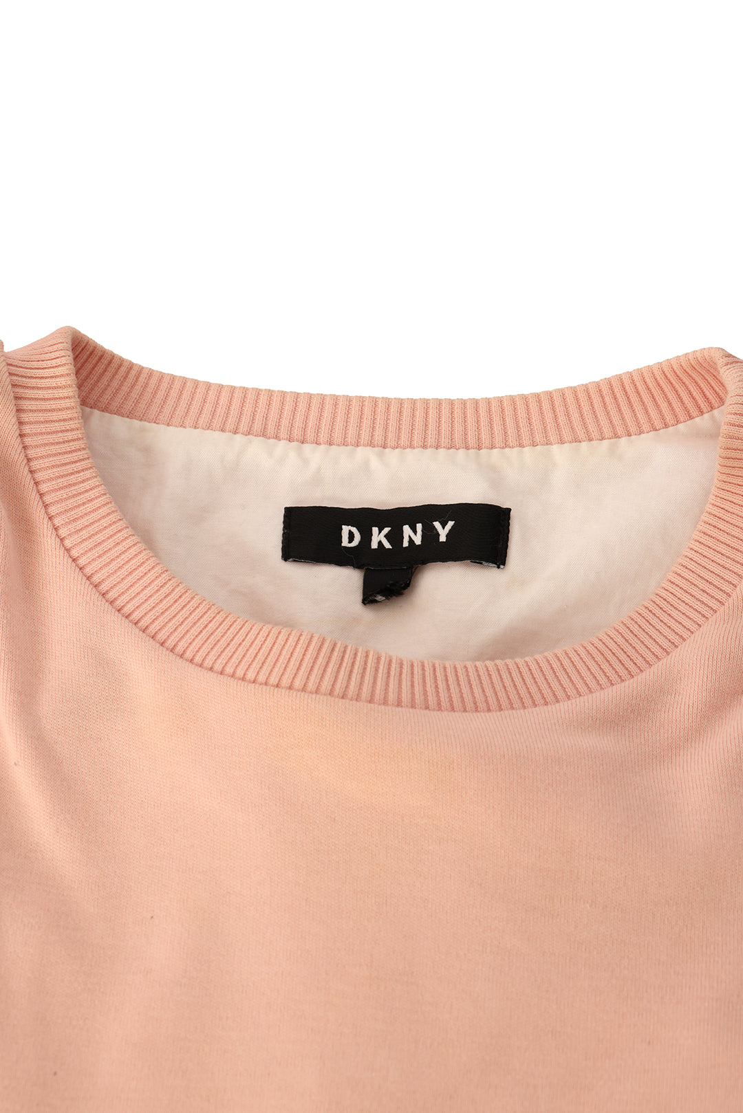 DKNY SIZE: 7 YEARS PEACH SWEATSHIRT