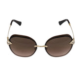 BVLGARI RIMESTONE EMBELISHED OVAL FRAME SUNGLASSES