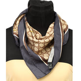 GUCCI GG LOGO MONOGRAM SILK SCARF