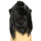 GUCCI MONOGRAM FUR SHAWL