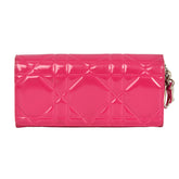 CHRISTIAN DIOR LADY DIOR PATENT CANNAGE LEATHER WALLET