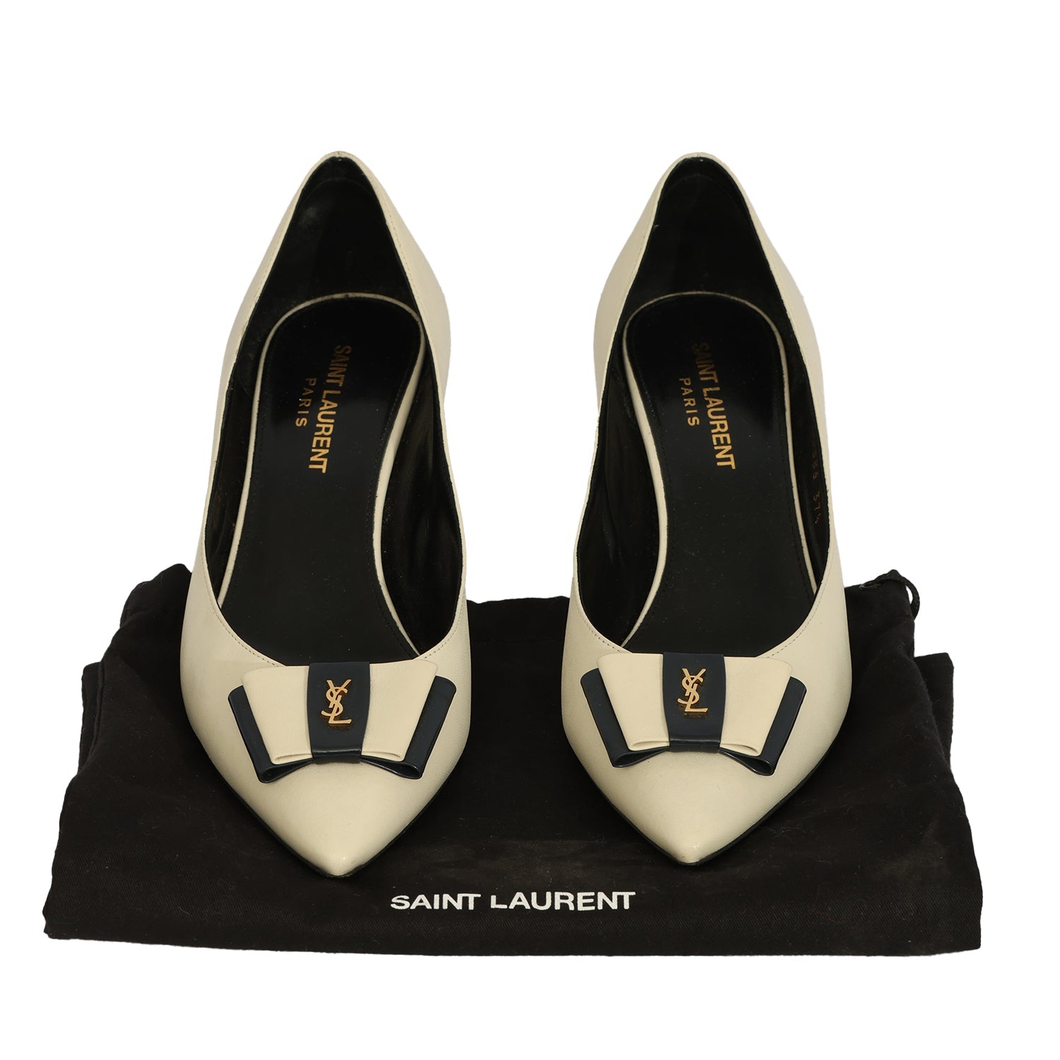 YVES SAINT LAURENT SIZE EU 37.5 ANAIS BOW PUMPS