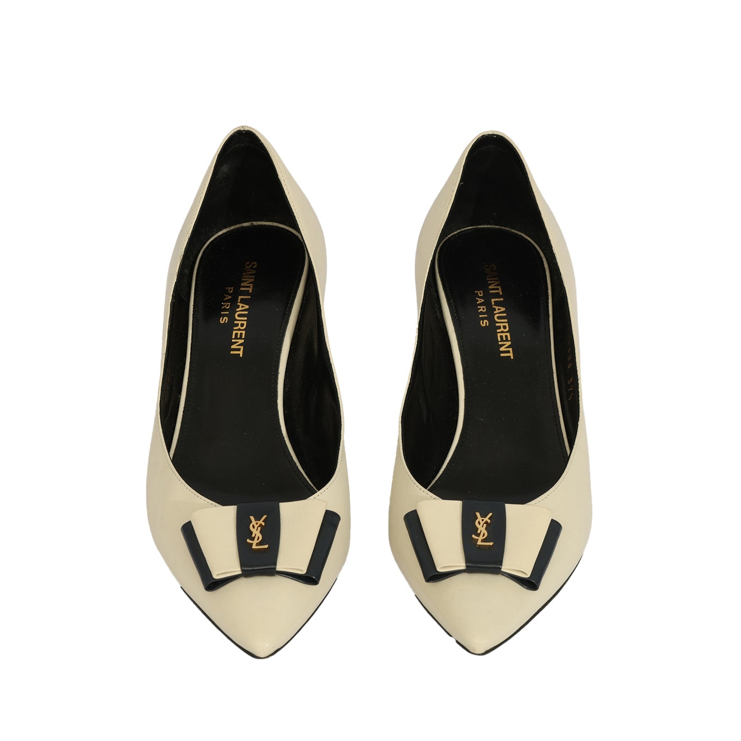 YVES SAINT LAURENT SIZE EU 37.5 ANAIS BOW PUMPS