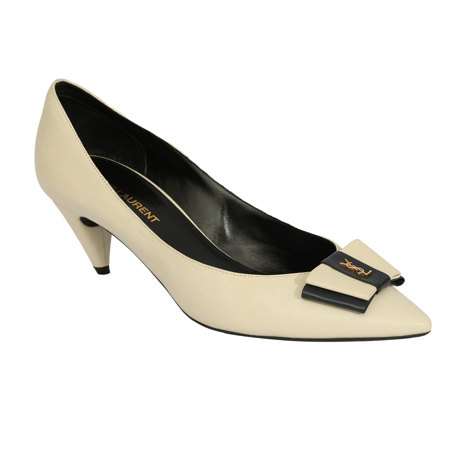 YVES SAINT LAURENT SIZE EU 37.5 ANAIS BOW PUMPS