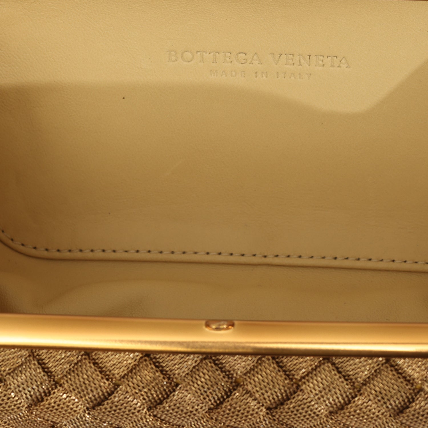 BOTTEGA VENETA METAL INTRECCIATO KNOT CLUTCH