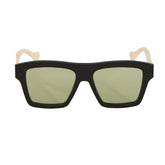 GUCCI BLACK ACETATE SQUARE FRAME SUNGLASSES