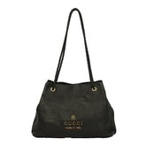 GUCCI GIFFORD BLACK LEATHER TOTE BAG