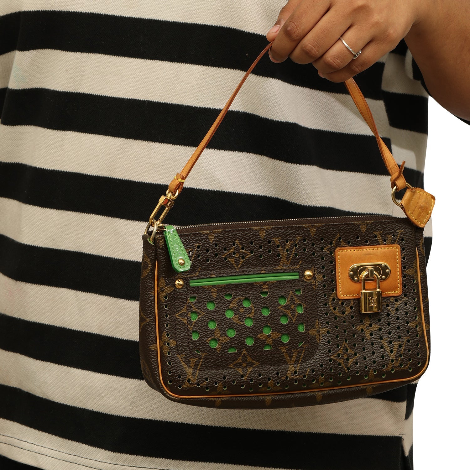 LOUIS VUITTON PERFORATED MONOGRAM POCHETTE ACCESSORIES BAG