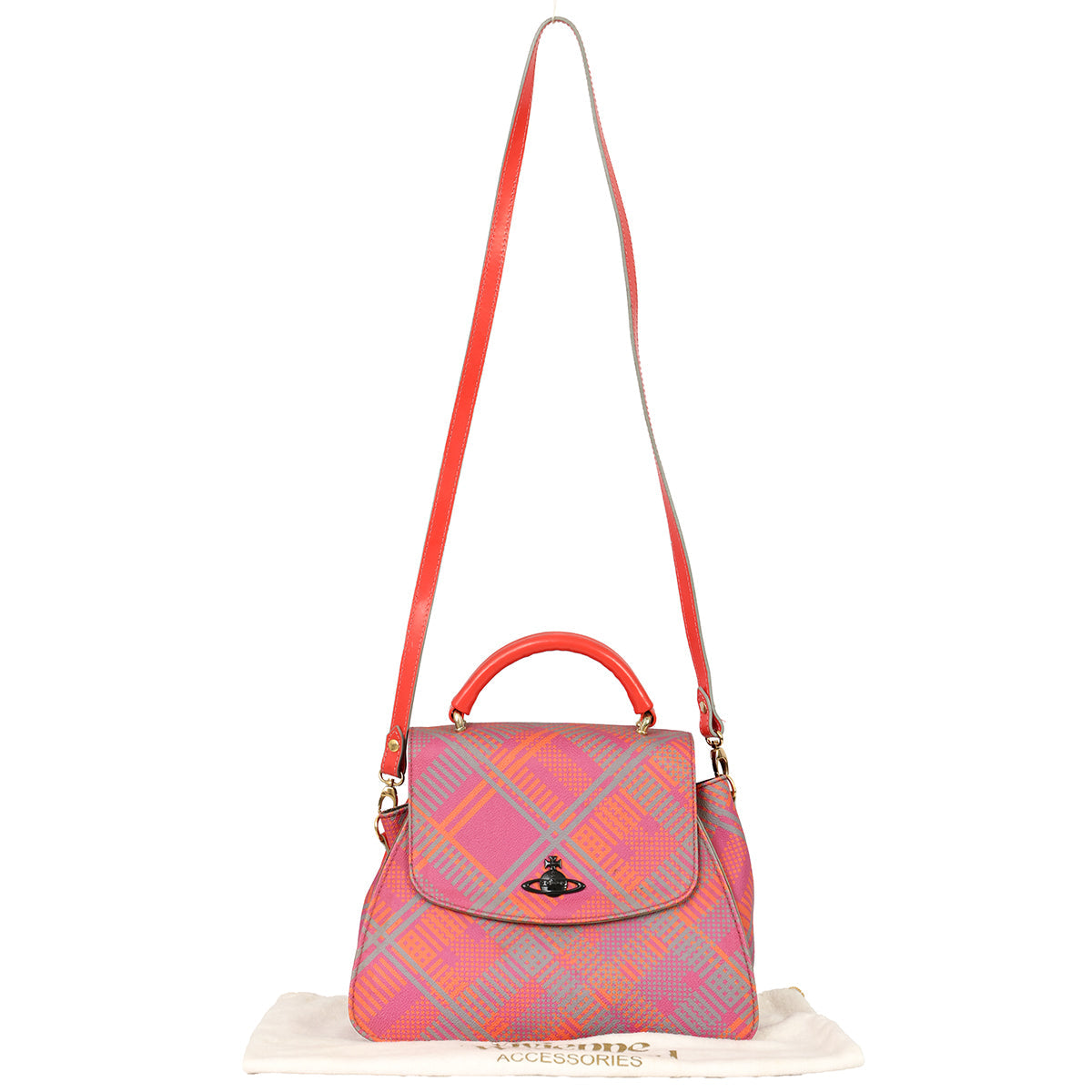 VIVIENNE WESTWOOD DERBY ORB PLATE 2WAY SHOULDERBAG