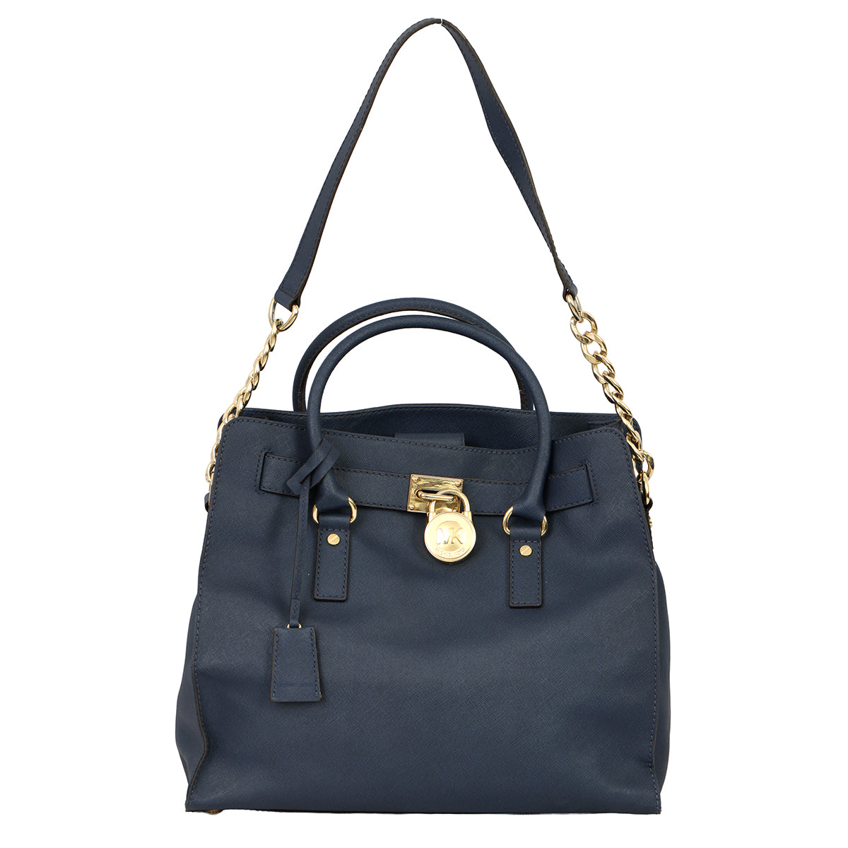 MICHAEL KORS BLUE HAMILTON LARGE SATCHEL BAG