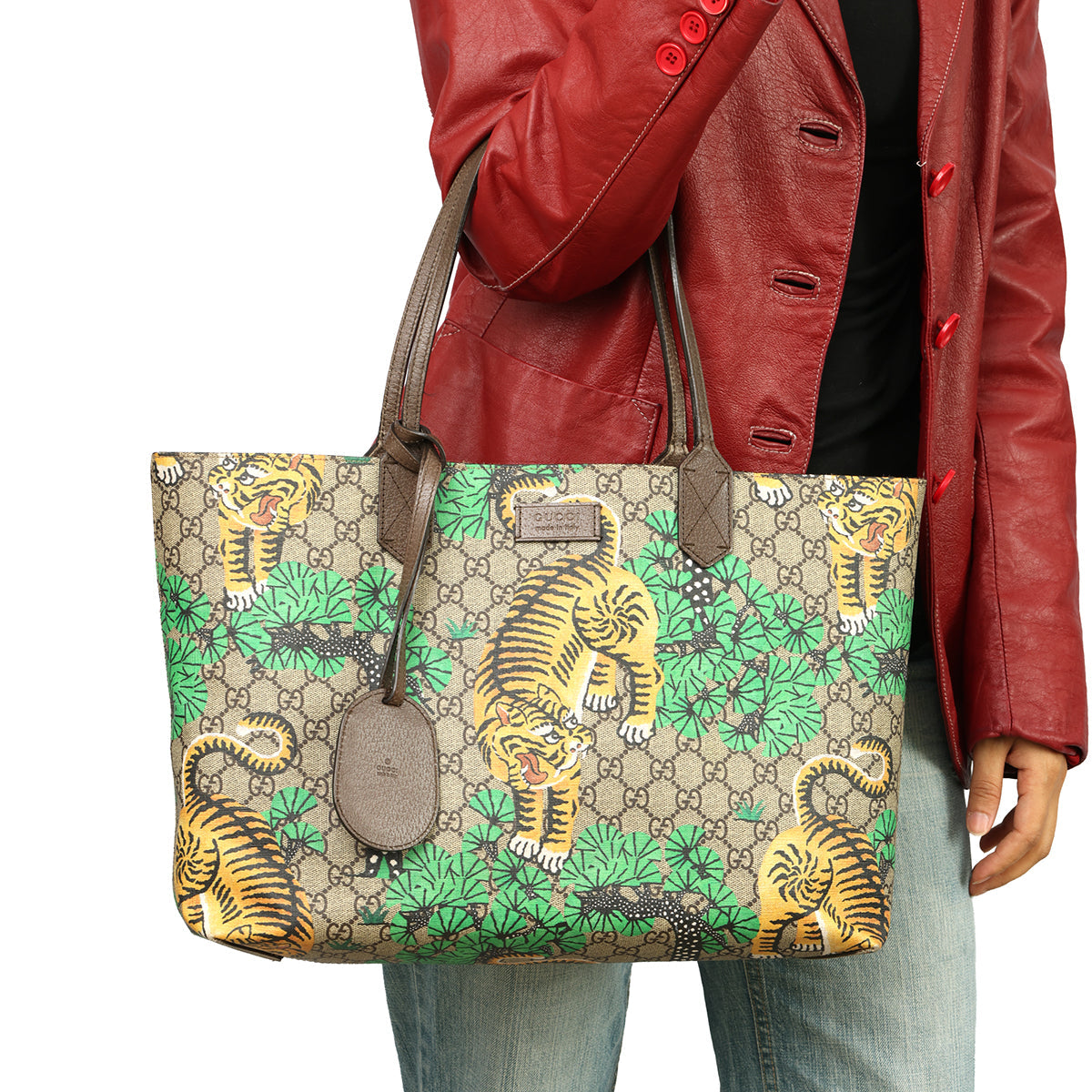 GUCCI MONOGRAM BENGAL PRINTTOTE BAG
