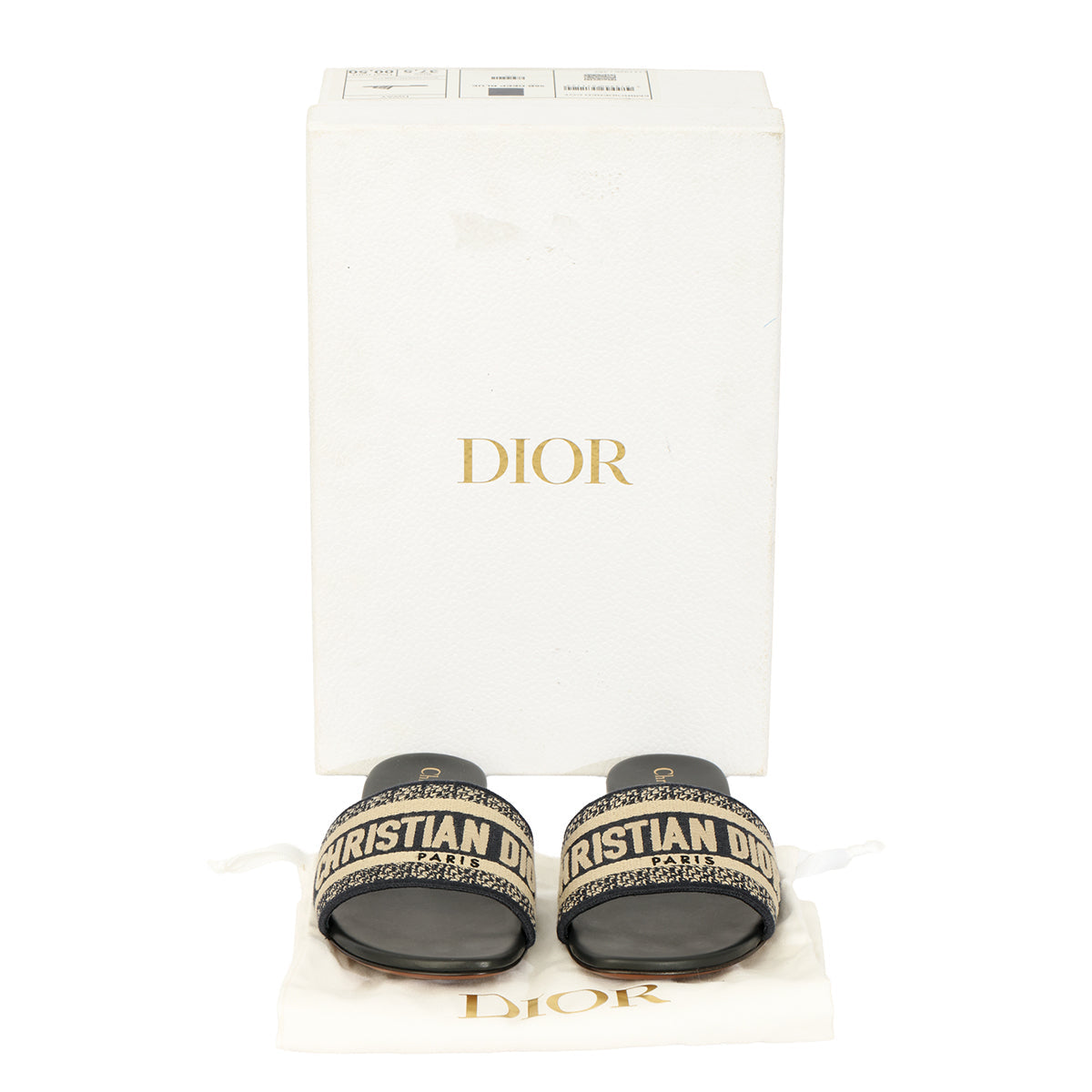 CHRISTIAN DIOR EU-37.5 DWAY SLIDES